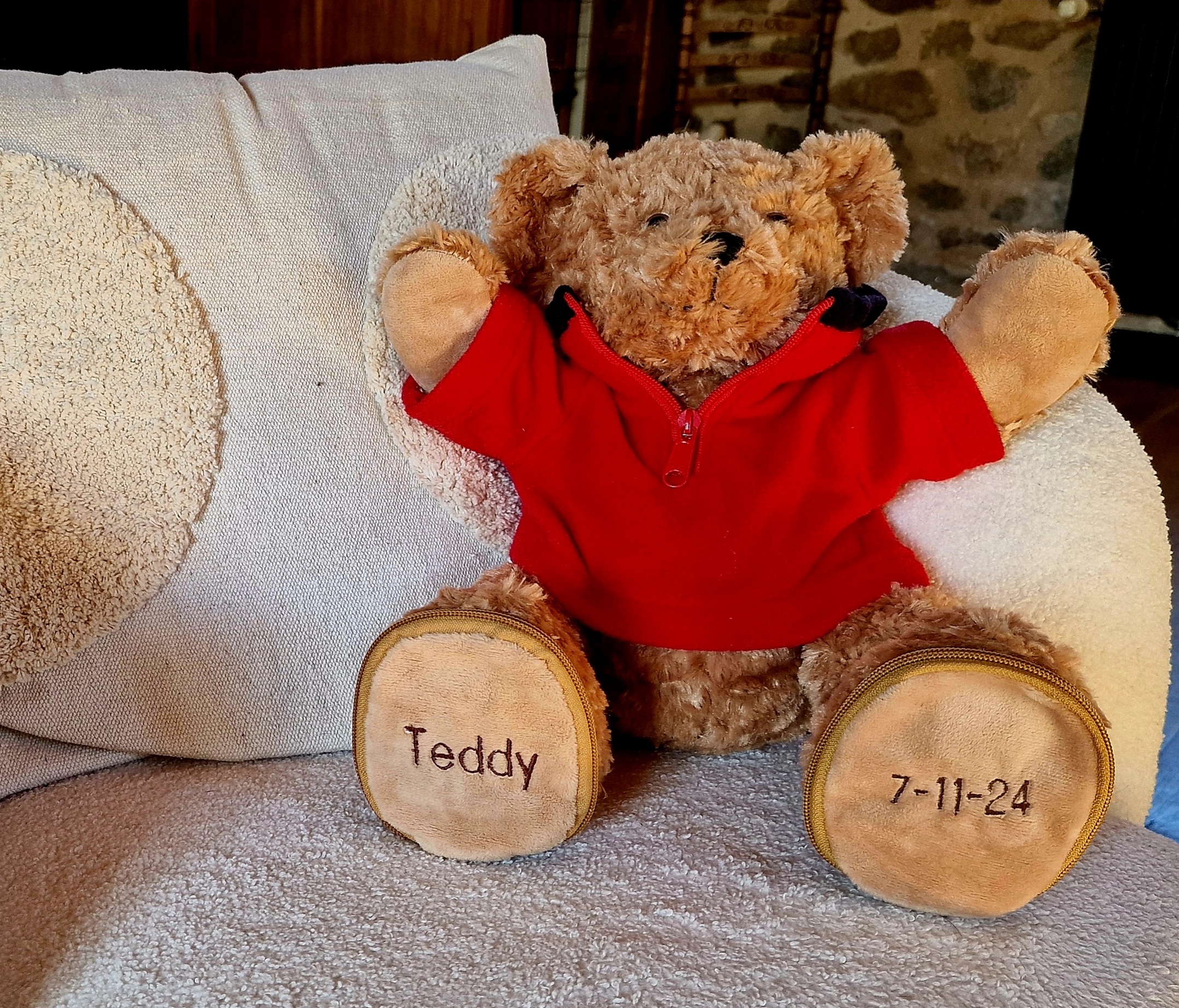 Ourson personnalisé - Cadeau de naissance original avec peluche et prénom