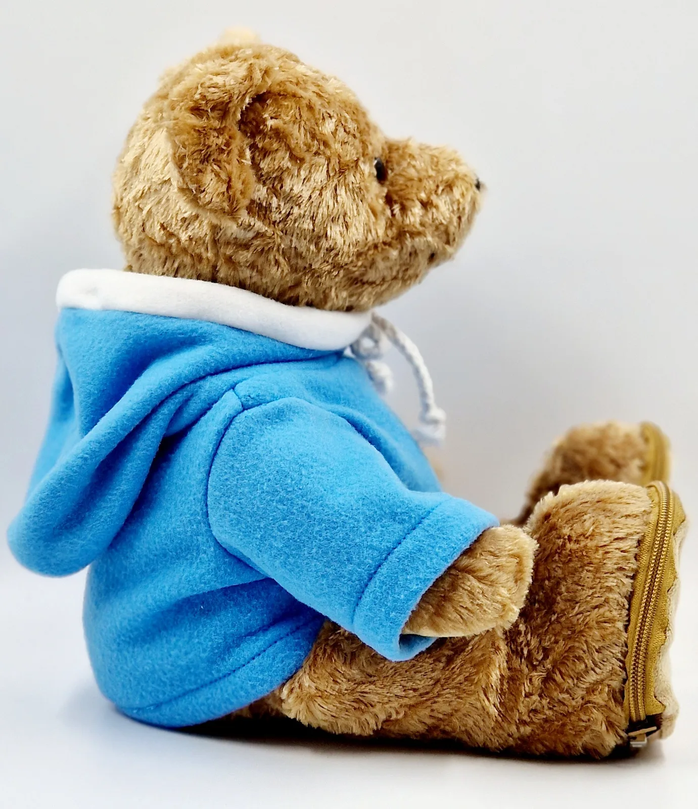 Ours en peluche avec sweat à capuche bleu