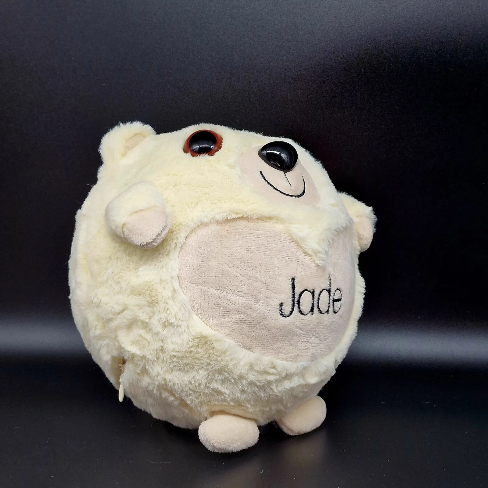 Peluche gonflable blanche avec prénom