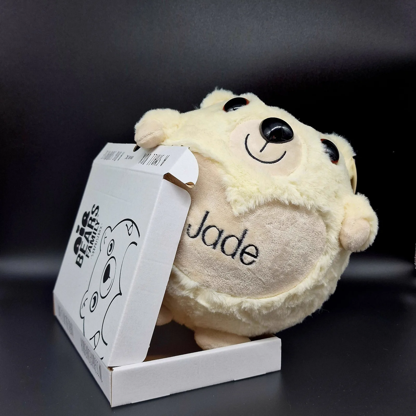 Peluche gonflable blanche avec prénom