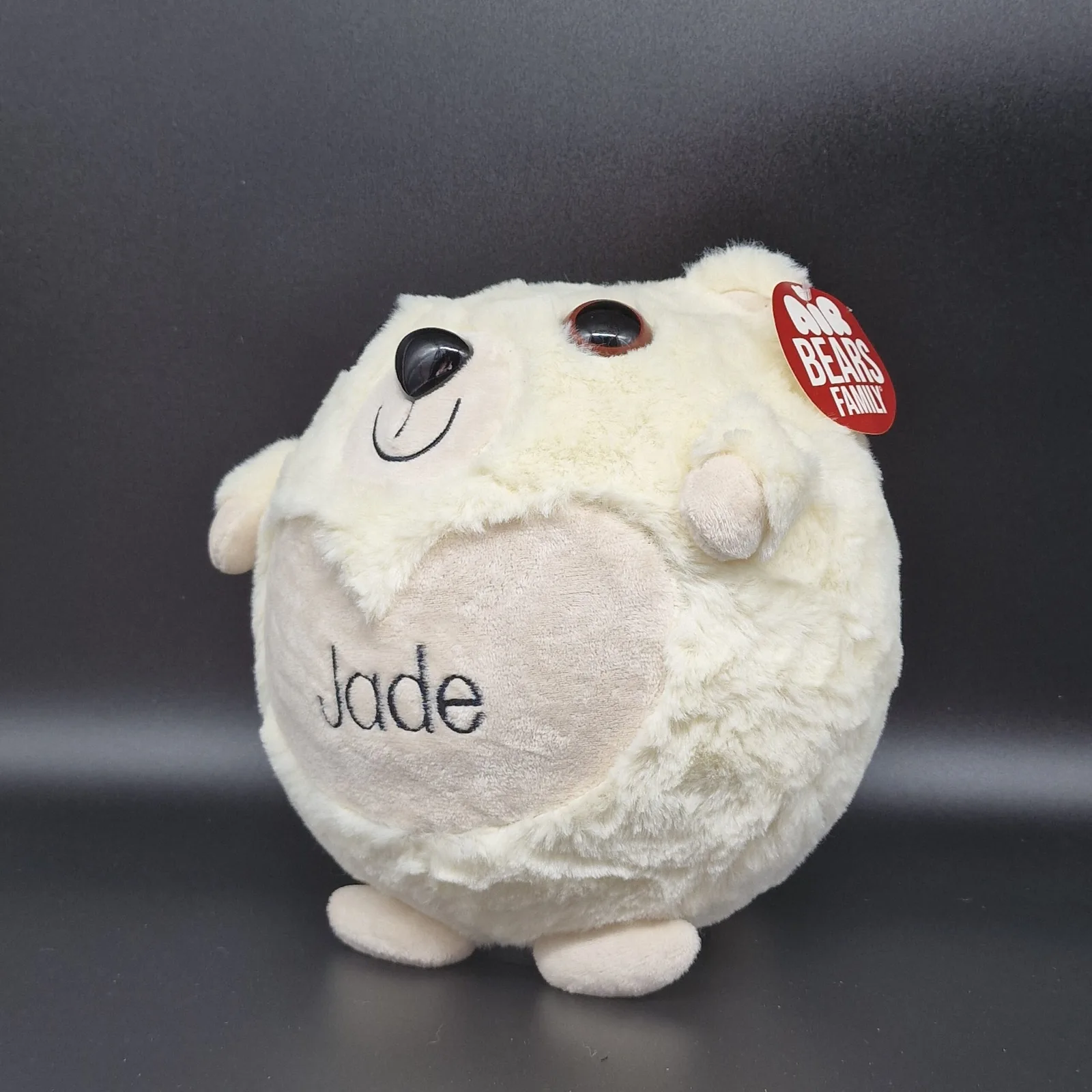 Peluche gonflable blanche avec prénom
